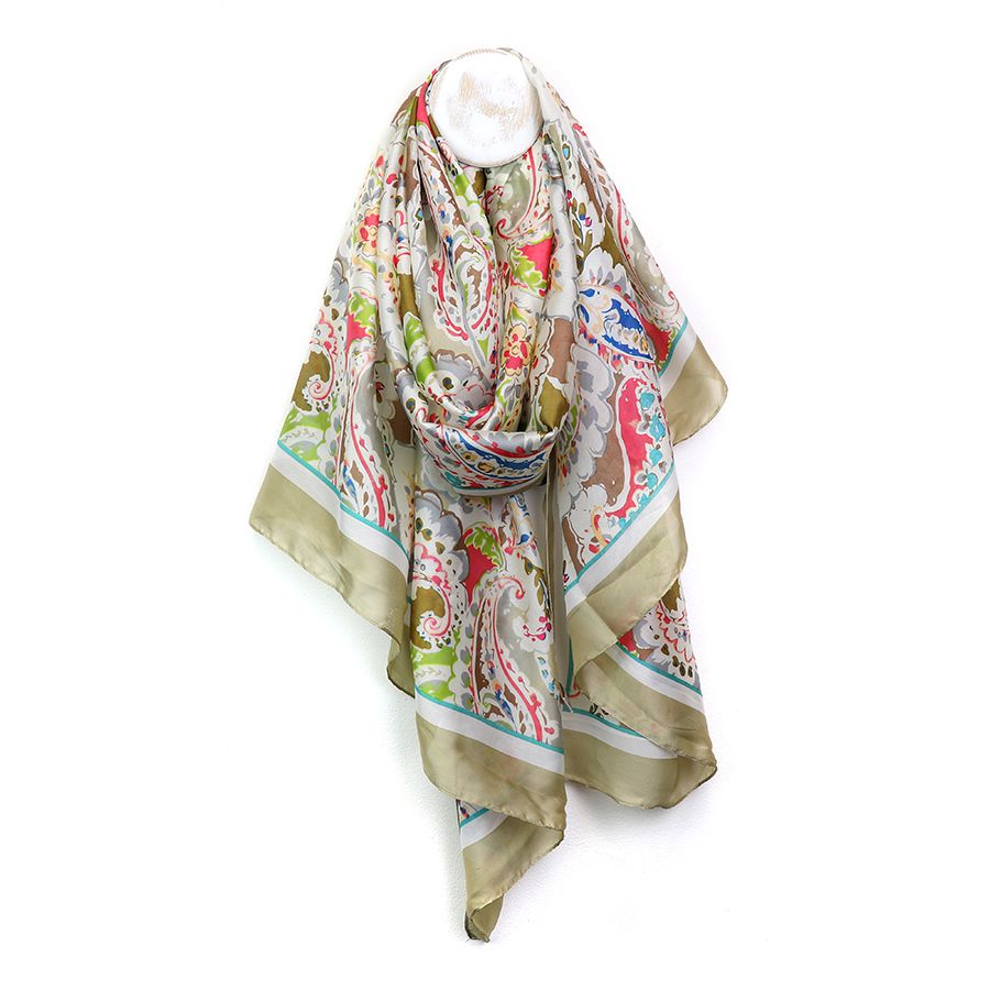 Beige on sale silk scarf